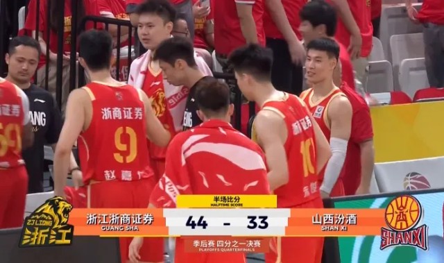 篮球即时比分-CBA季后赛：布朗15分&amp;amp;尼克斯7分，广厦半场44-33领先山西